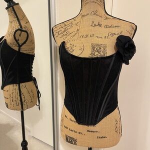 Elegant Black Corset Top